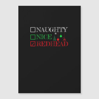 Naughty Nice Redhead Christmas Funny Holiday 