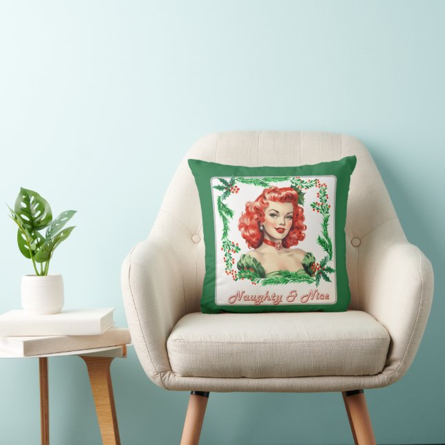 Naughty & Nice Retro-Pinupet Kudde (Stol)