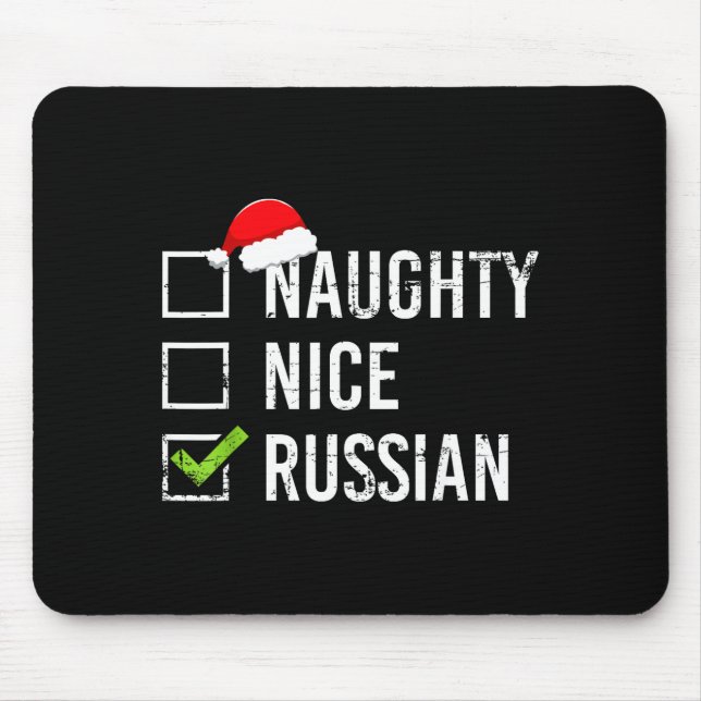 Naughty Nice Russian Shirt Santa Funny Russia Chri Musmatta (Framsidan)