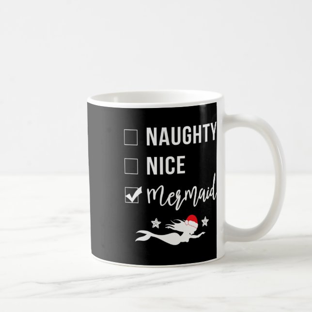 Naughty Nice-Sjöjungfru Den vackra Sjöjungfrun Jul Kaffemugg (Höger)