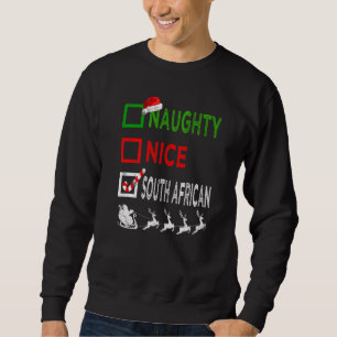 Naughty Nice Sydafrika jul Pajamas Santa Lång Ärmad Tröja
