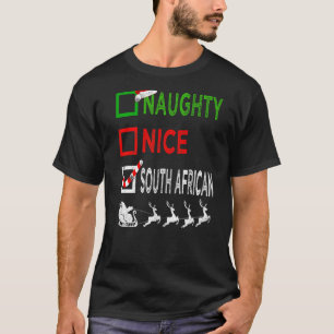 Naughty Nice Sydafrika jul Pajamas Santa T Shirt