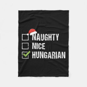 Naughty Nice Ungerns jultomte Gif Fleecefilt