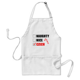 Naughty Nice-Vuxen för juldesign i Tjeckien Apron Förkläde