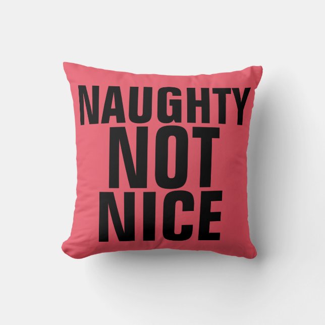 NAUGHTY NOT NICE CHRISTMAS PILLOWS KUDDE (Framsida)