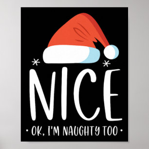 Naughty och fin OK, jag är för underlig Christma Poster
