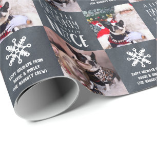 Naughty och Nice Anpassningsbar 2 Fotouppsättnin Presentpapper