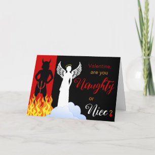 Naughty och Nice Valentine Kort