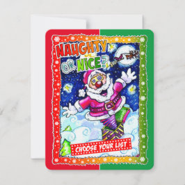 Naughty or nice, choose your list kort