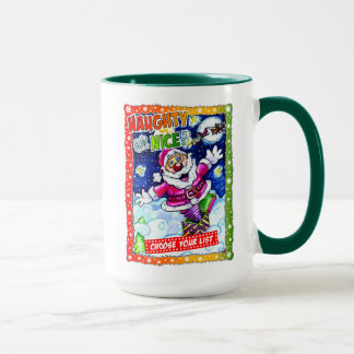 Naughty or nice, choose your list mugg