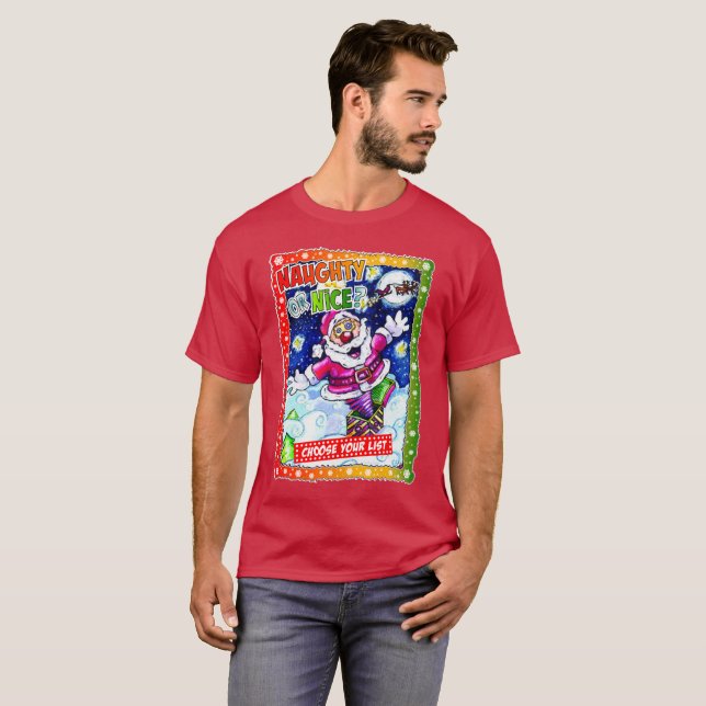 Naughty or nice, choose your list t shirt (Hel framsida)