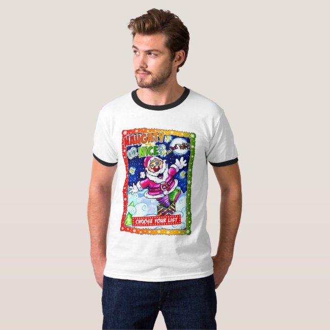 Naughty or nice, choose your list t shirt (Hel framsida)