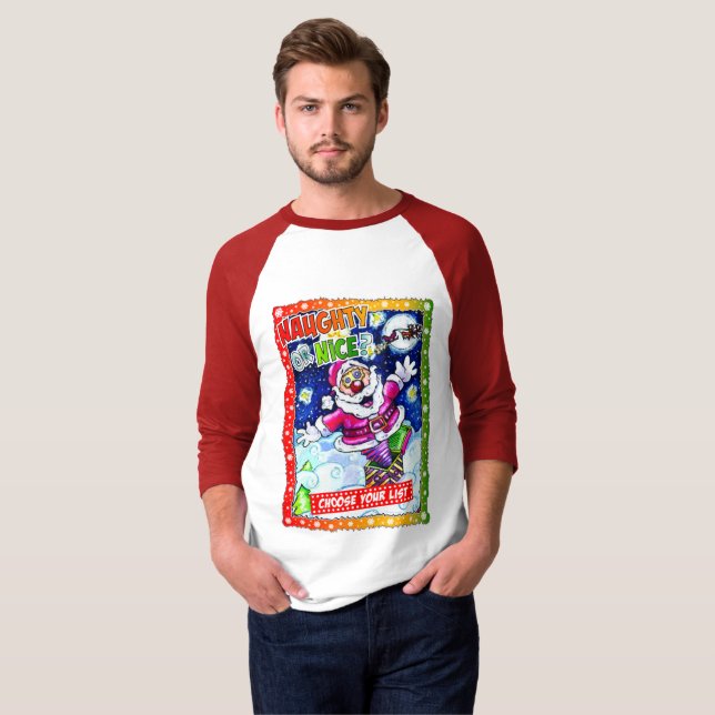 Naughty or nice, choose your list t shirt (Hel framsida)