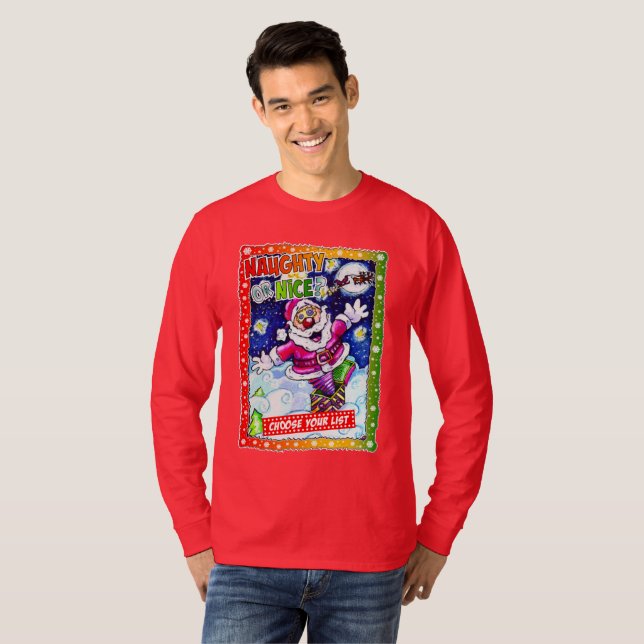 Naughty or nice, choose your list t shirt (Hel framsida)