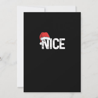 Naughty Or Nice Matching Christmas Funny Design Julkort