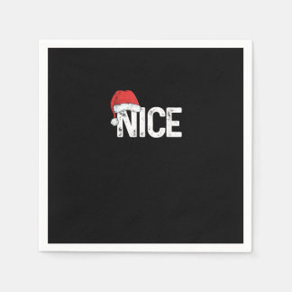 Naughty Or Nice Matching Christmas Funny Design  Pappersservett