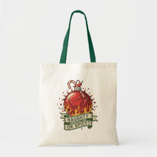 Naughty or Spicy Design Budget Tote Tygkasse