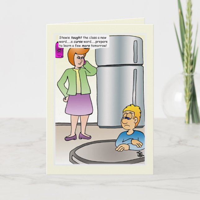 Naughty Ord Greeting Card Kort (Framsida)