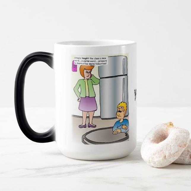 Naughty Ord Magisk Mugg (Med munk)