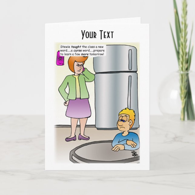 Naughty Ord-mappat gratulationskort Kort (Framsida)