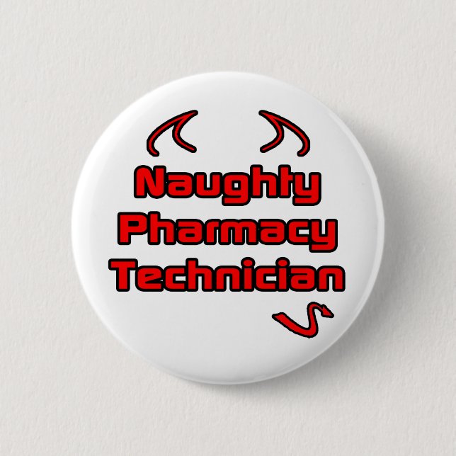 Naughty Pharmacy Technician Knapp (Framsida)