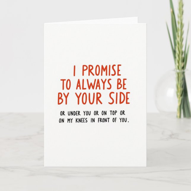 Naughty Promise Love Card Kort (Framsida)