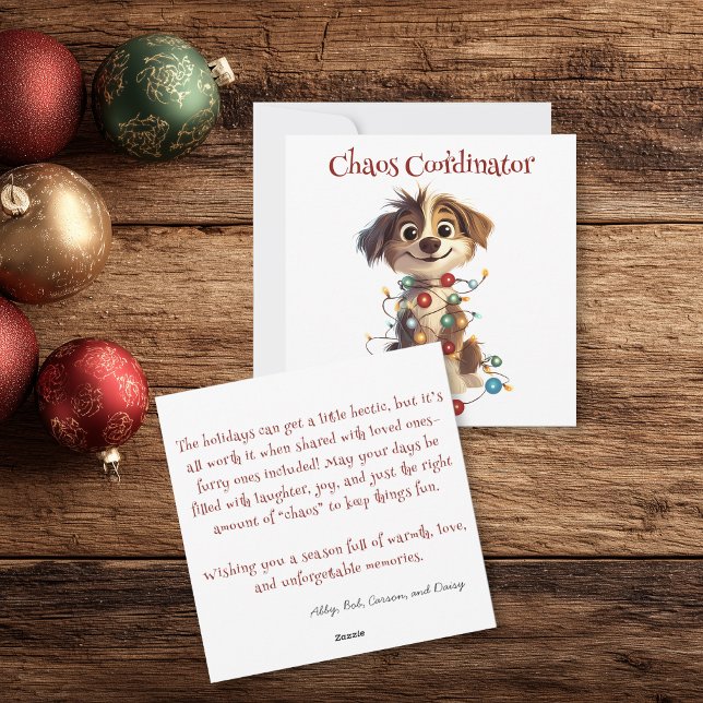 Naughty Puppy Jul Chaos-samordnare Julkort (Skapare uppladdad)