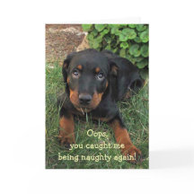 Naughty Puppy Mors dag Card