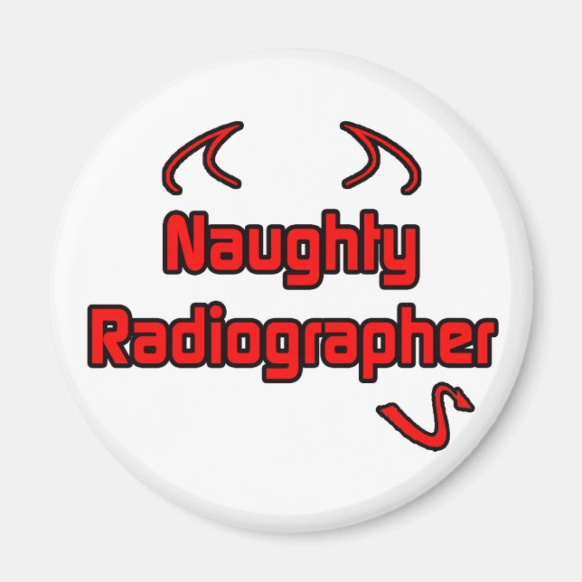 Naughty Radiographer Magnet (Framsidan)