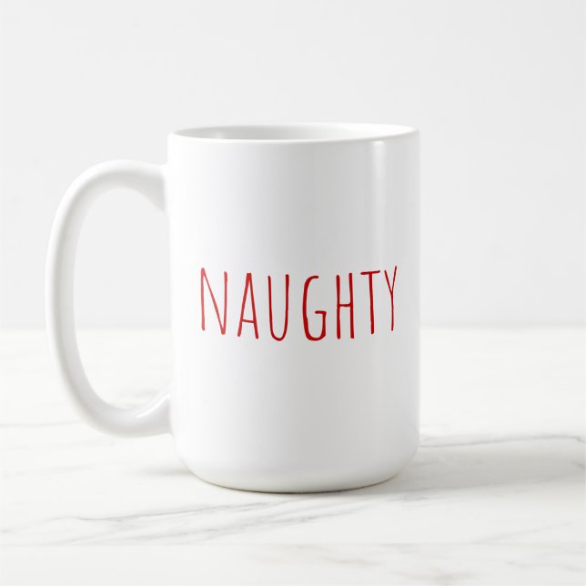 Naughty Rae Dunn Inspired jul Kaffemugg (Vänster)