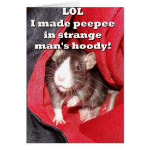 Naughty Råtta Card Hälsningskort