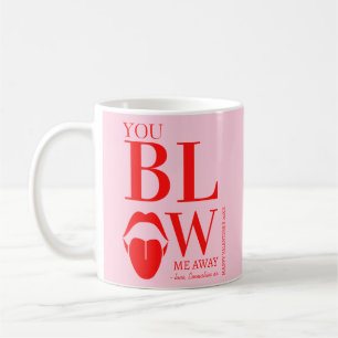 Naughty Rosa Red Valentines day Card Kaffemugg