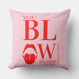 Naughty Rosa Red Valentines day Card Kudde