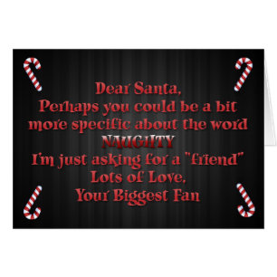 Naughty Santa Brev Hälsningskort