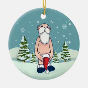 Naughty Santa Decorative jul Julgransprydnad Keramik