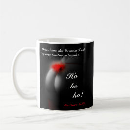 Naughty Santa Julafton Funny Joke Black Mugg