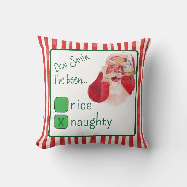 Naughty Santa Kudde (Framsida)