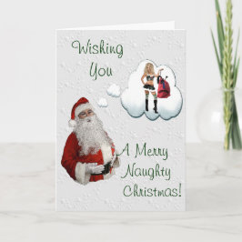 Naughty Santa Naugty jul Helgkort