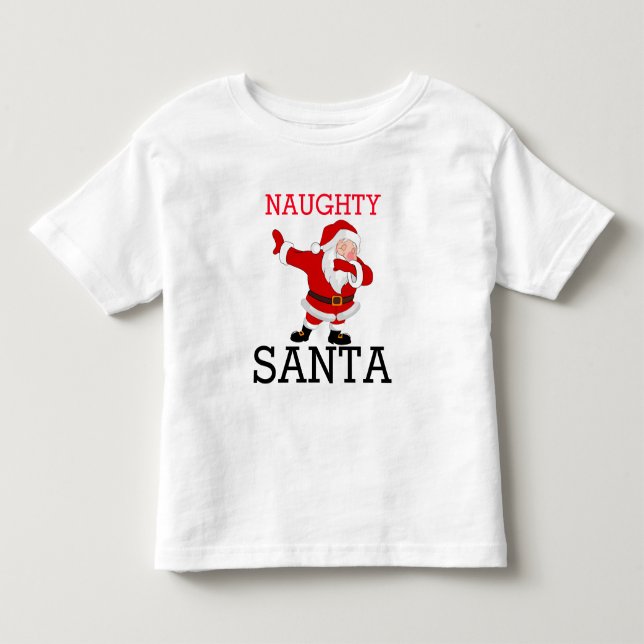 Naughty Santa T Shirt (Framsida)