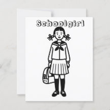 Naughty Schoolgirl. Färgsida