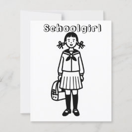 Naughty Schoolgirl. Färgsida