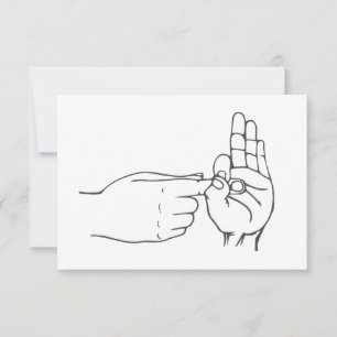 Naughty Sign Language Tack Kort