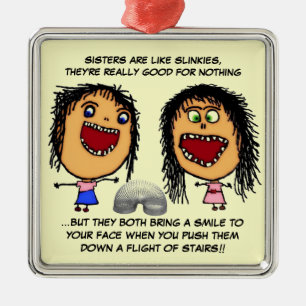 Naughty Sisters Julgransprydnad Metall