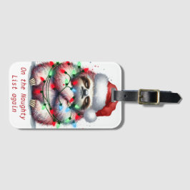 Naughty Sloth Anpassningsbar ord Bagagebricka