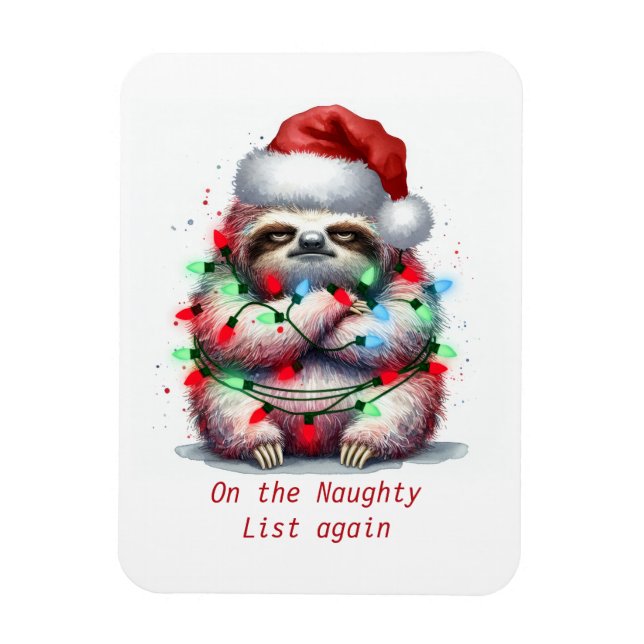 Naughty Sloth Anpassningsbar ord Magnet (Vertikal)
