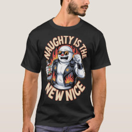 Naughty Snowman Nice T Shirt