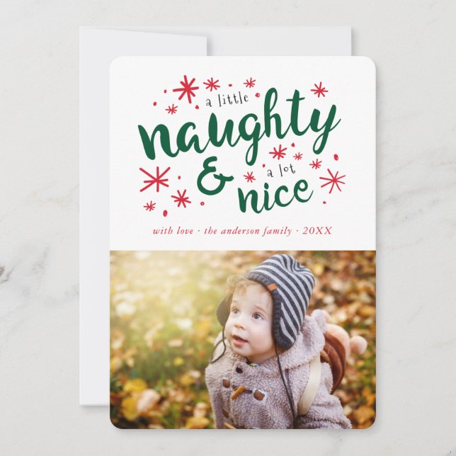 Naughty & Snygg Helgdag Photo Card Julkort (Framsida)