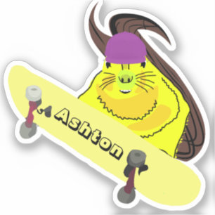 Naughty Squirrel #1029 Custom Name Skate Klistermärken