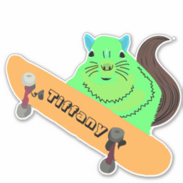 Naughty Squirrel #118 Girls Namn Klistermärken