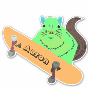 Naughty Squirrel #118 Skateboarding Klistermärken